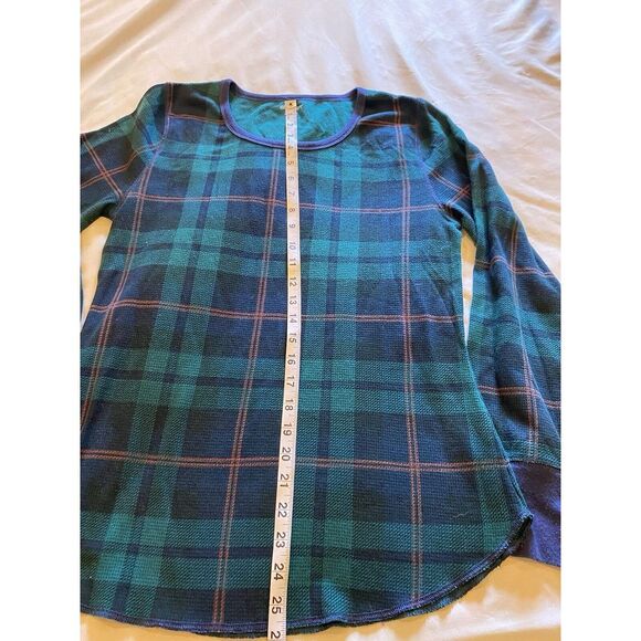 Old Navy Youth 2 Pc Pajama Set Plaid Sz‎ L Top, M Bottom Thermal Pull Ons, EUC - Picture 3 of 6